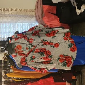 2x pretty rose design blouse